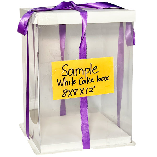 Ml Packaging 8"x8"x12" Clear Cake Box Bottom & Lid 5-Pack