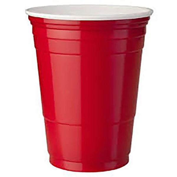 Cafe Express 16 oz Plastic Beer Cups Red/white 10 ct