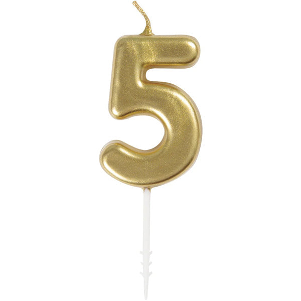 Unique Mini Gold Pick Birthday Candle 5 6 ct