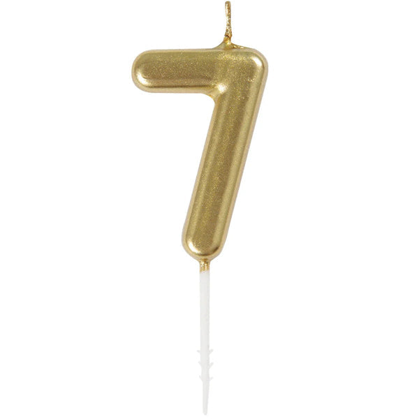 Unique Mini Gold Pick Birthday Candle 7 6 ct