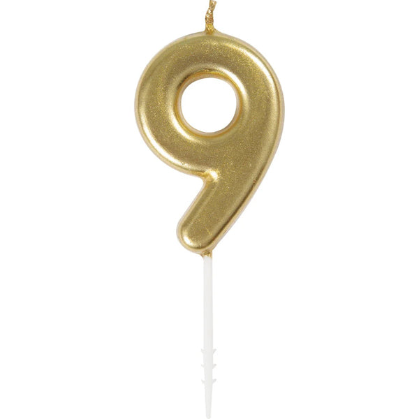 Unique Mini Gold Pick Birthday Candle 9 6 ct