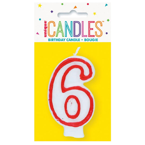 Unique Deluxe Numeral Candle 6