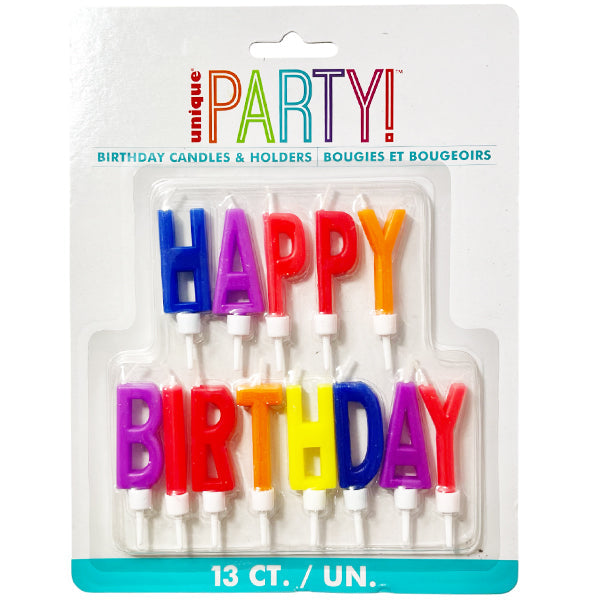 Unique Happy Birthday Candles & Holder