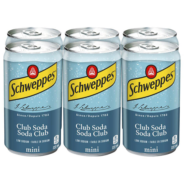 Schweppes Club Soda Mini Cans 222 mL