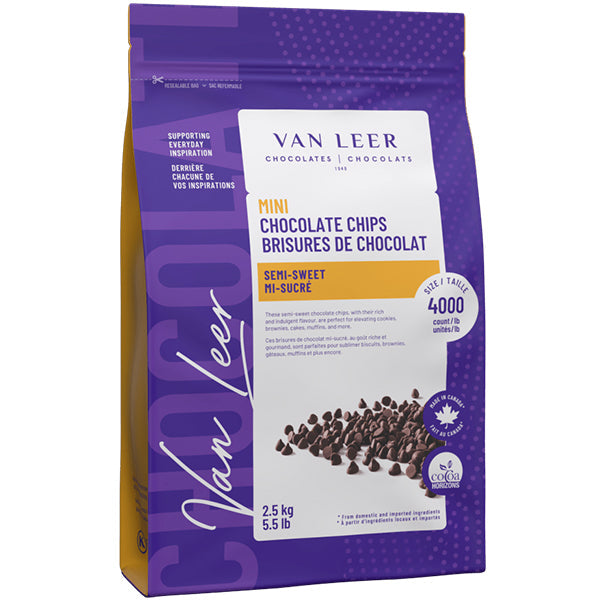 Van Leer Semi-sweet Dark Chocolate Chips 2.5 kg