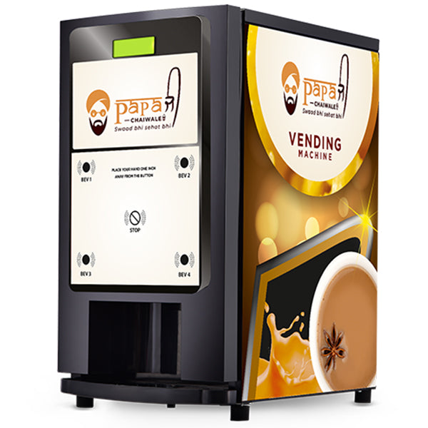 Papaji Counter Top Chai/coffee 4 Canister Machine