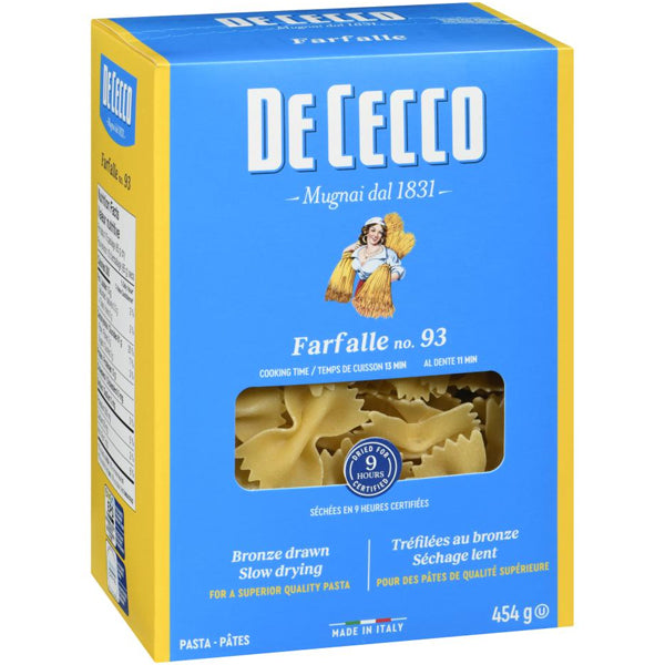 De Cecco #93 Pasta Farfalle 454 g