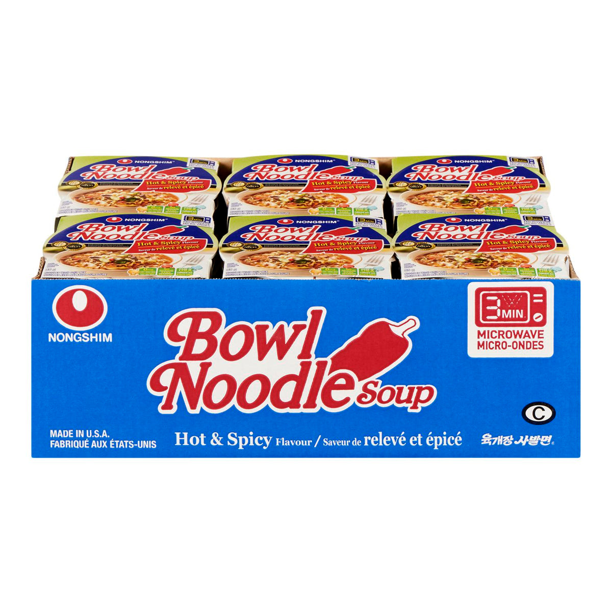 Nongshim Bowl Noodle Hot & Spicy 86 g