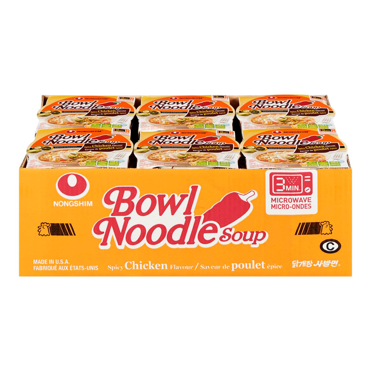 Nongshim Bowl Noodle Soup Chicken Spicy 86 g