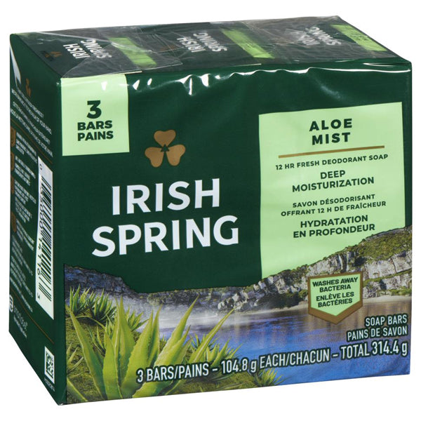 Irish Spring Bars Aloe 3x104.8 g
