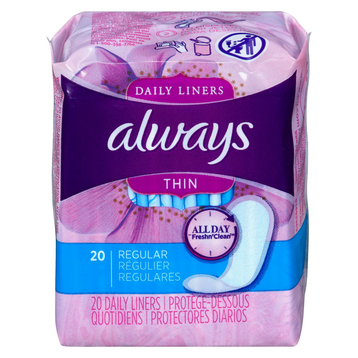 Always Dailies Thin Liners 20 ct
