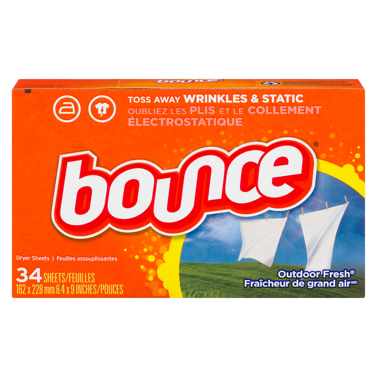 Bounce Sheets Outdoor Fresh 34SHTS