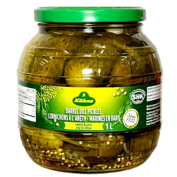 Kuhne Barrel Dill Pickles Kosher 1 L