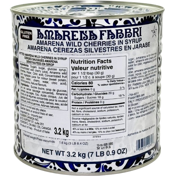 Fabbri Amarena Cherries Tin 3.2 kg