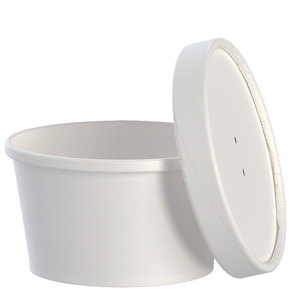 SOLO 8 oz White Combo Paper Food Container 250 ct