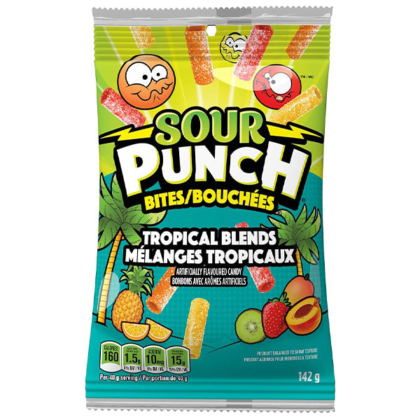 Sour Punch Bites Tropical Fruit 141 g