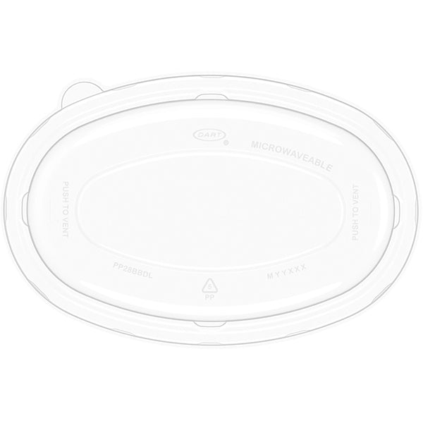 Bare Solo 28 oz Pp Plastic Dome Lid for Burrito Bowl 4x75 ct