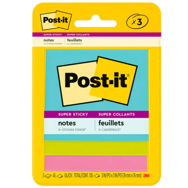 Post It Super Sticky Notes 3-Pack