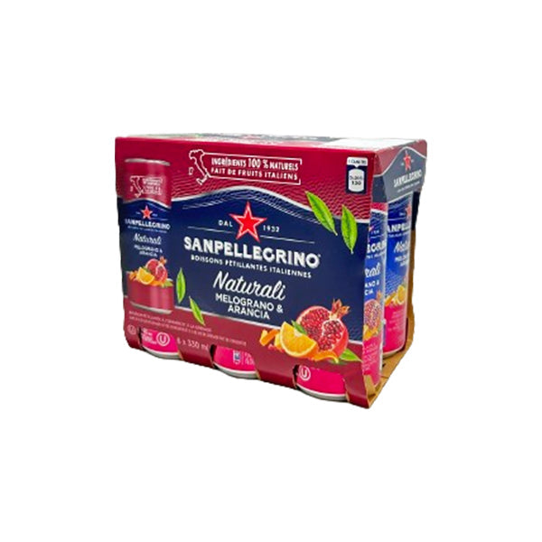 San Pellegrino Pomegranate Orange Cans 330 mL