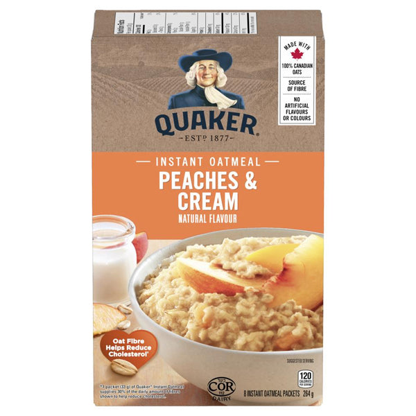 Quaker Peaches and Cream Inst Oatmeal 264 g