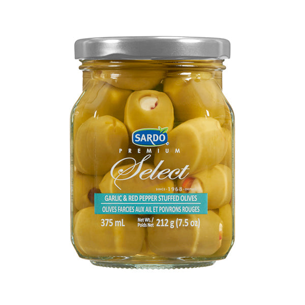 Sardo Garlic & Red Pepper Stuffed Olives 375 mL