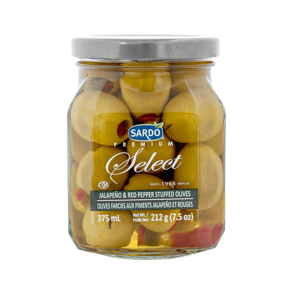 Sardo Jalapeno & Red Pepper Stuffed Olives 375 mL