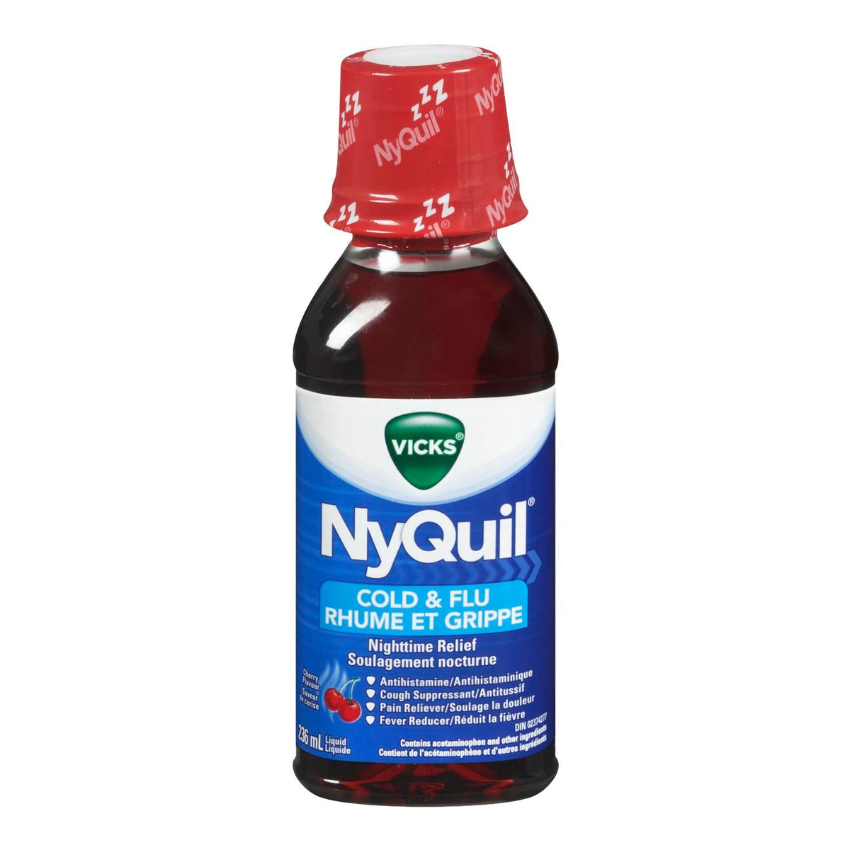 Vicks Nyquil Cold and Cough Cherry 236 mL