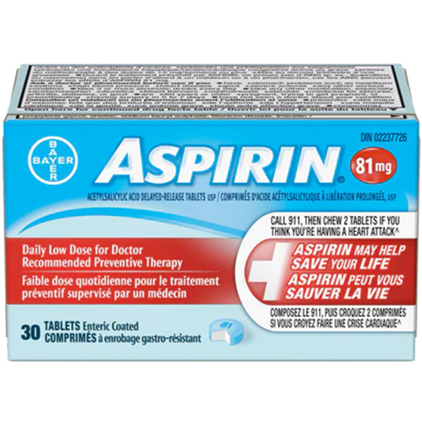 Aspirin Tablets Low Dose 30 ct