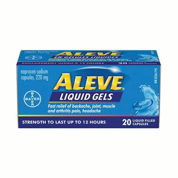 Aleve Liquid Gels Naproxen Sodium Capsules 20x