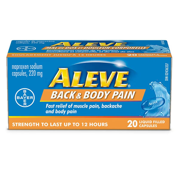 Aleve Back & Body Liquid Cap 200MG 20 ct