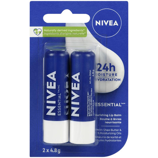 Nivea Lip Care Essential Duo Pack 2x4.8 g