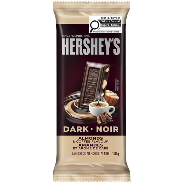 Hershey Dark Almonds & Coffee Bar 100 g
