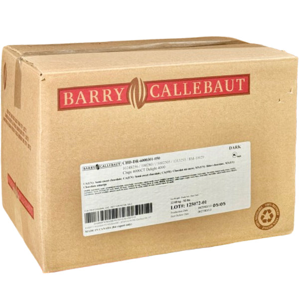 Callebaut Semi Sweet Chocolate Chips 4000 ct 22.65 kg