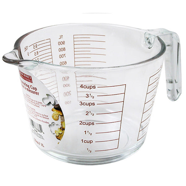 Gourmet Kitchen Measuring Cup Glass 4CUP 1 L