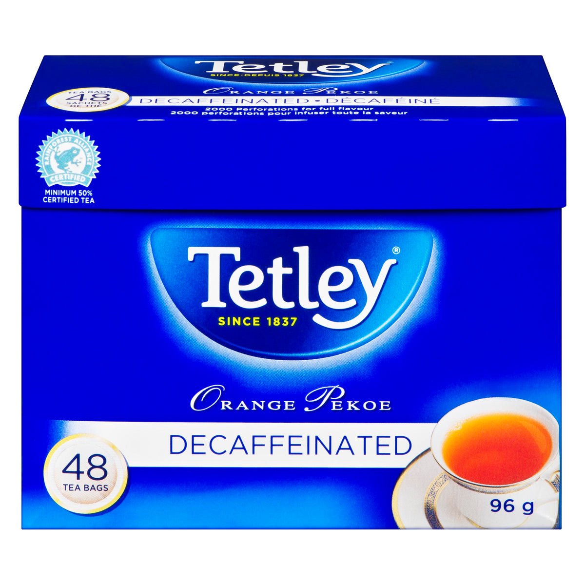Tetley Tea Orange Pekoe Decaf 48-Pack
