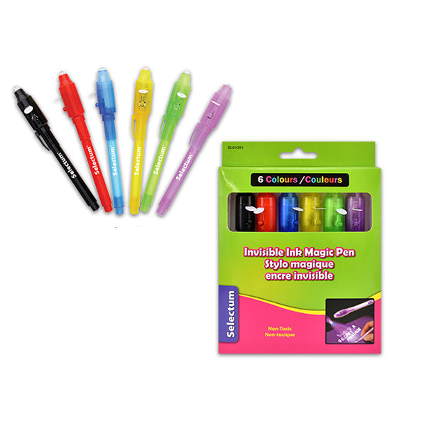 Selectum 6 pc Invisible Ink Magic Pens