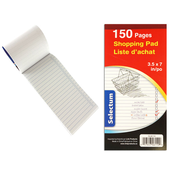 Selectum Shopping Checklist Pad 150 Pgs