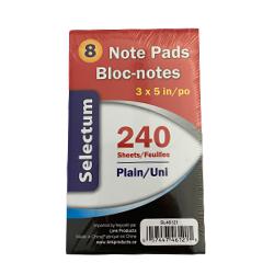 Selectum Notepads 3x5" 150 Sheets