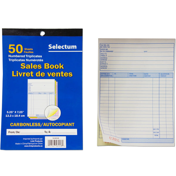 Selectum Sales Books 50 Sheet