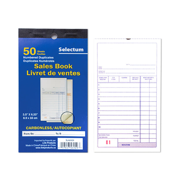 Selectum 50 Duplicate Sales Book