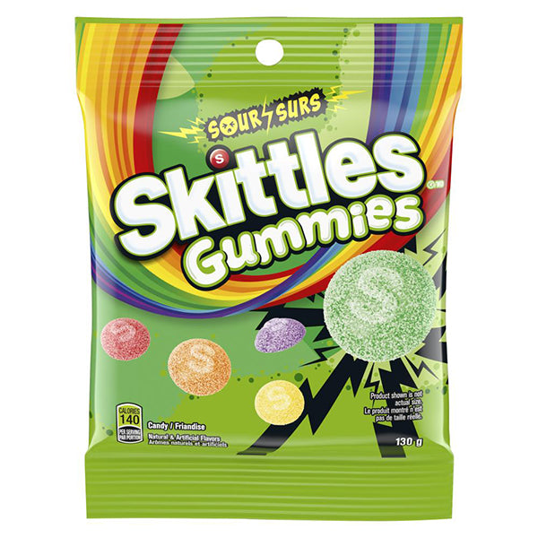 Skittles Gummies Sour Peg 130 g