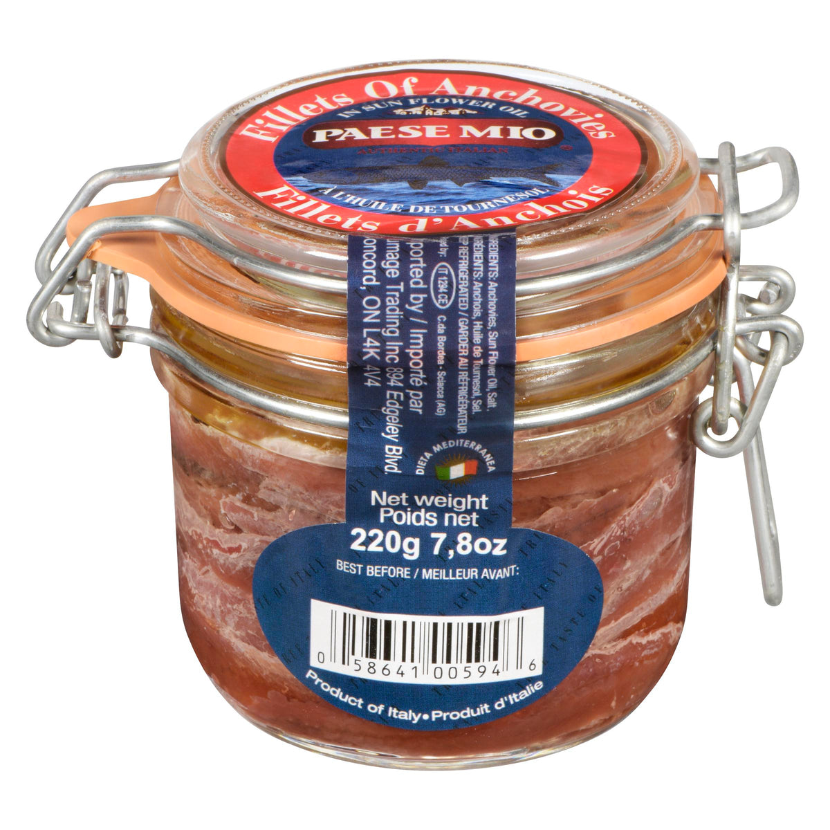 Paese Mio Large Anchovy Fillets 220 g
