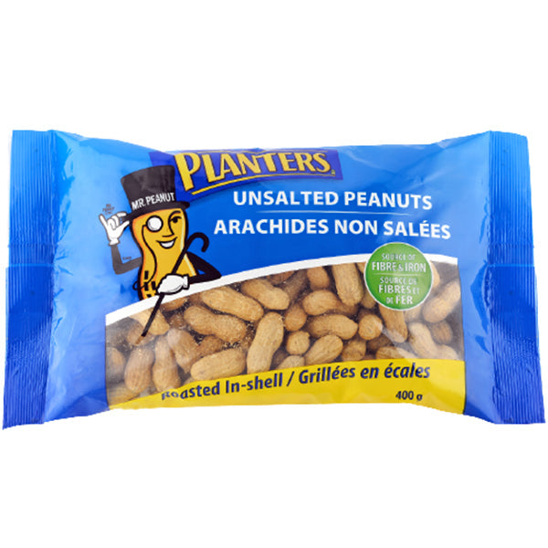 Planters Peanuts in Shell Roasted Unsalted 400 g