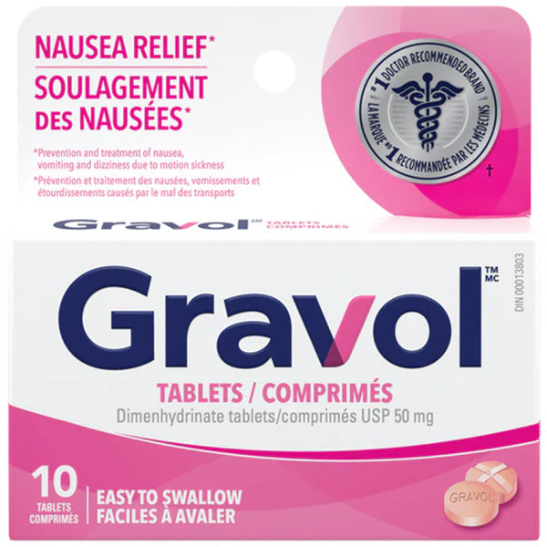 Gravol Adults 50MG 10 ct