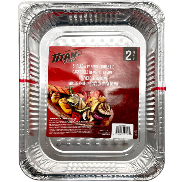 Titan Shallow Aluminum Pan with Dome Lid
