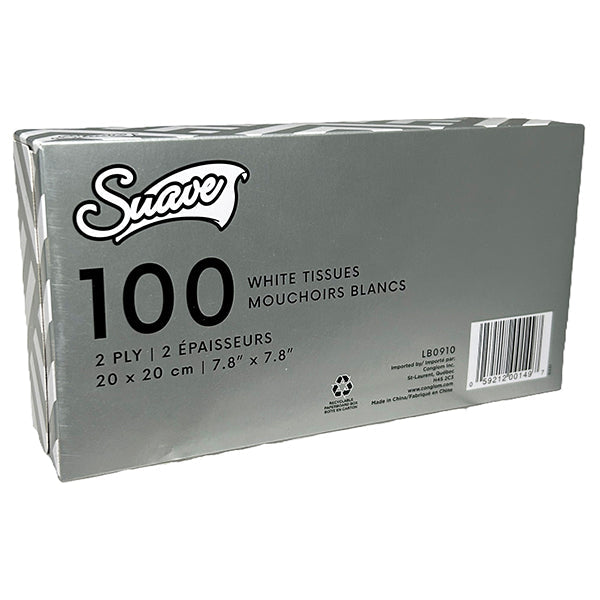Suave 2 Ply Facial Tissue 100 Sheets 1-Pack