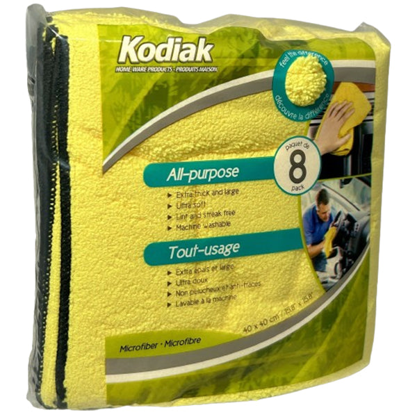 Kodiak Microfibre All Purpose Cloths 8 ct