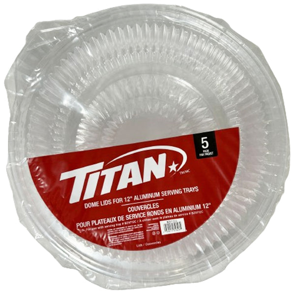 Titan Dome Lids for 12IN Aluminum Serving Trays 5x5 ct