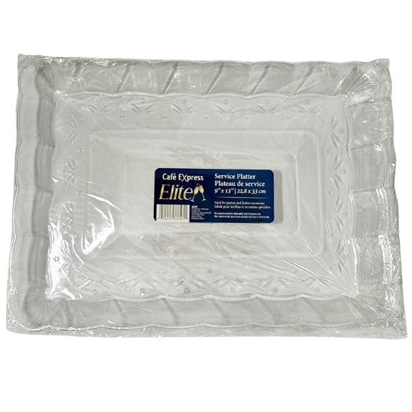 Elite Clear Serving Tray 13IN 1-Pack