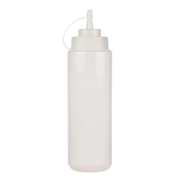 Resto 12 oz Clear Squeeze Bottle with Lid